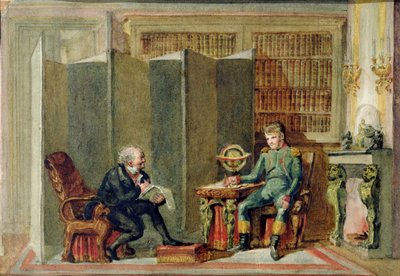 Napoleon Dictating his Memoirs at St. Helena to Comte Las Casas by George Cattermole