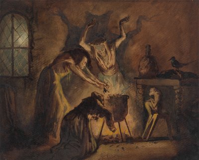Scene of Three Witches from Shakespeare