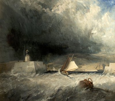 Whitby Harbour, North Yorkshire, 1836 by George Chambers