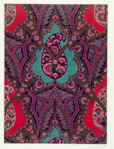 Fabric Design for Paisley Shawls, c.1871 by George Charles Haite