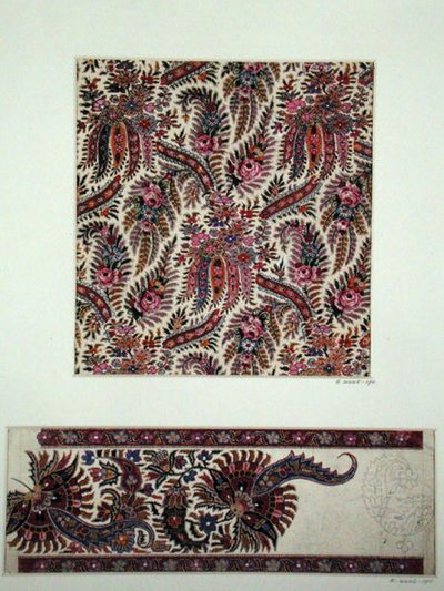 Fabric Designs for Paisley Shawls, c.1871 by George Charles Haite