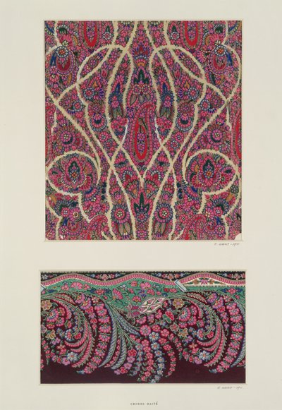 Fabric Designs for Paisley Shawls, c.1871 by George Charles Haite