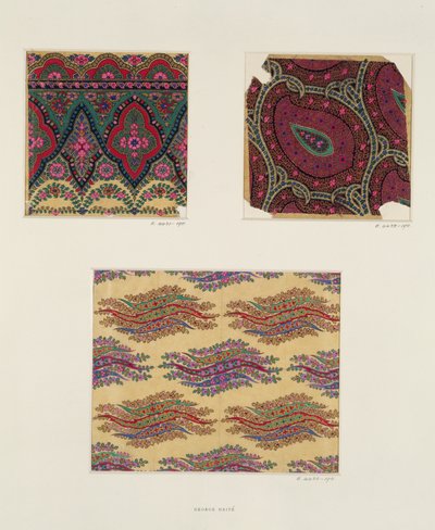 Fabric Designs for Paisley Shawls, c.1871 by George Charles Haite