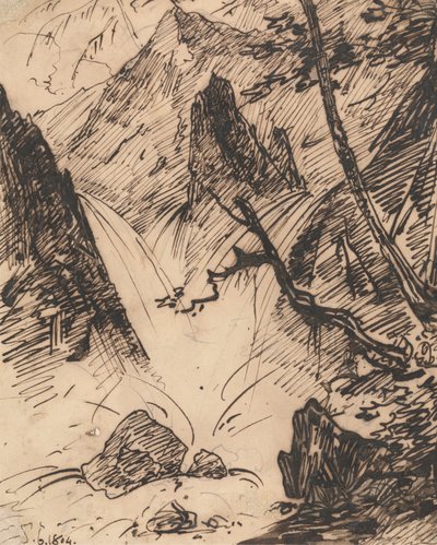 An Indian Torrent by George Chinnery