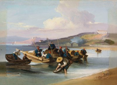 Chinese Scene, Fishermen by George Chinnery