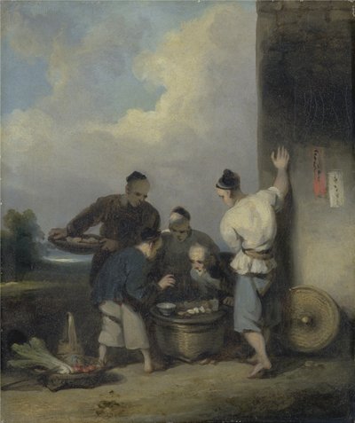 Coolies Round the Food Vendor
