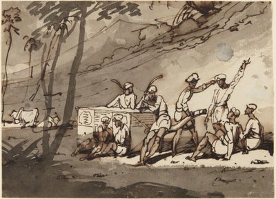 Field Oven and Figures by George Chinnery