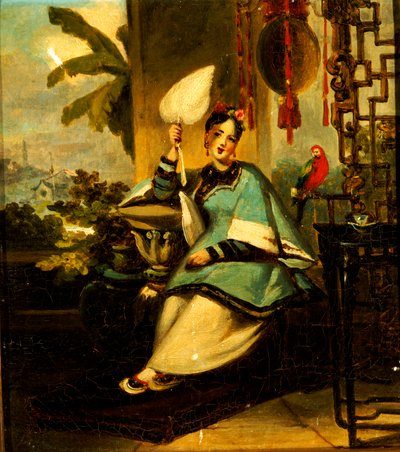 Portrait of a Girl with a Parrot by George Chinnery