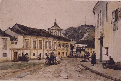 Street in Macao, China by George Chinnery