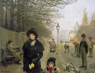 A Spring Morning, Haverstock Hill by George Clausen