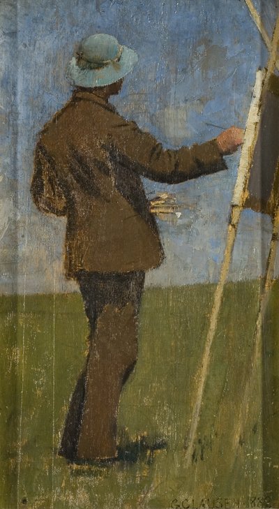 An Artist Painting Out of Doors by George Clausen