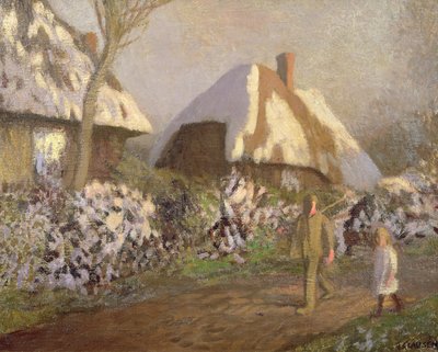 Cottages on the Frosty Afternoon by George Clausen
