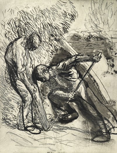 Propping the Rick, c.1900 by George Clausen