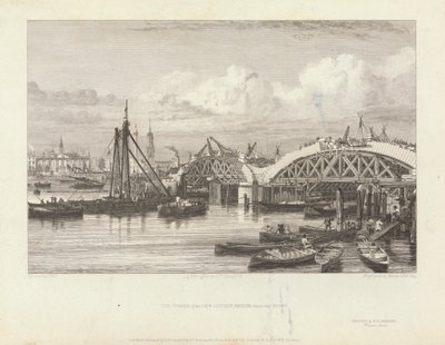 The Works of the New London Bridge by George Cooke
