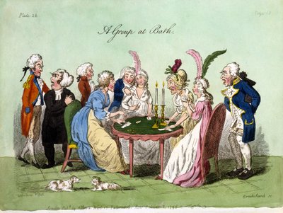 A Group at Bath by George Cruikshank