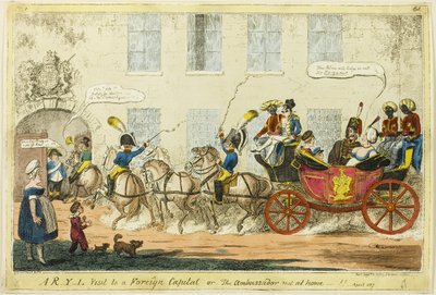 A Royal Visit to a Foreign Capital by George Cruikshank