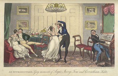 A Couple Dancing, Life in London, etc., by Pierce Egan by George Cruikshank