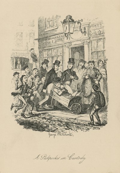 A Pickpocket in Custody by George Cruikshank