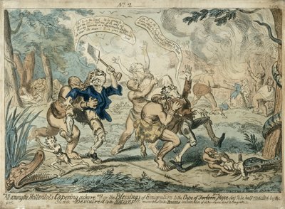 All Among the Hottentots Capering Ashore by George Cruikshank