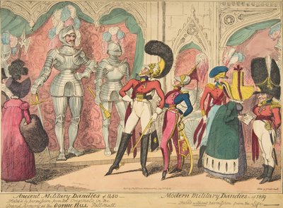 Ancient Military Dandies of 1450 - Modern Military Dandies of 1819, August 1, 1835 by George Cruikshank
