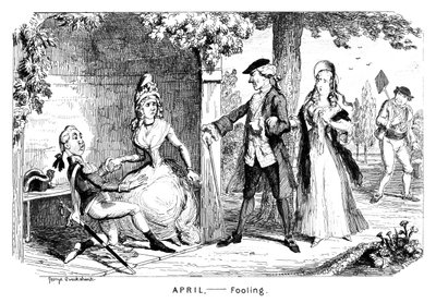 April - Fooling by George Cruikshank