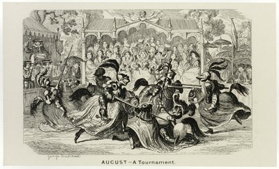 August - A Tournament from George Cruikshank