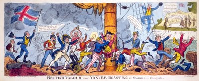 British Valour and Yankee Boasting or, Shannon versus Chesapeake by George Cruikshank