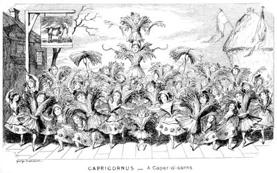 Capricornus - a Caper-o-corns, 19th century by George Cruikshank