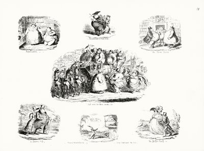 Cartoons by George Cruikshank on the theme of obesity by George Cruikshank