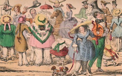 Cruikshanks Exhibition of Bloomers in Hyde Park, 1852 by George Cruikshank
