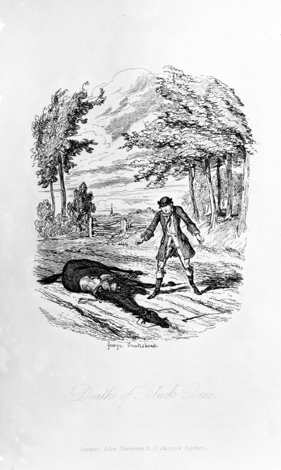 Death of Black Bess by George Cruikshank