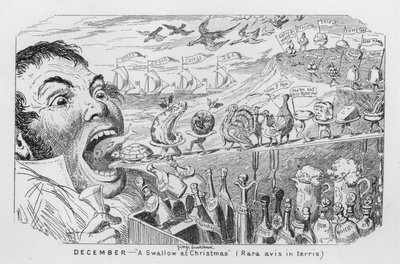 December, A Swallow at Christmas by George Cruikshank