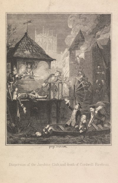Dispersion of the Jacobite Club, and Death of Cordwell Firebras by George Cruikshank