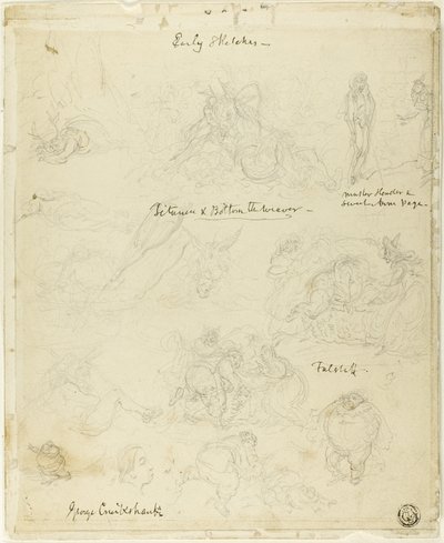 Early Sketches for Falstaff, Midsummer Night