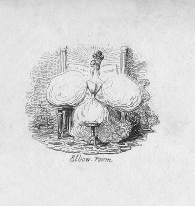 Elbow Room, 1829 by George Cruikshank
