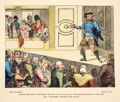 Elliston (Manager of the Surrey Theatre) in the character of 