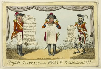 English Generals on the Peace Establishment by George Cruikshank