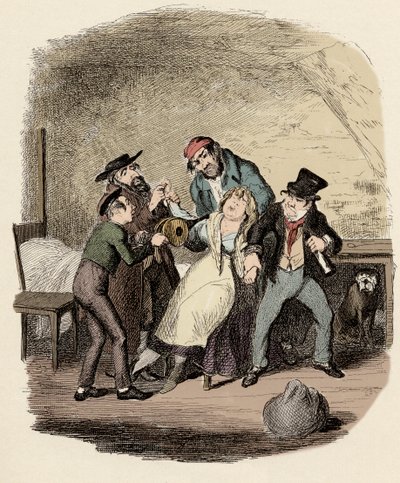 Mr Fagin and his pupil reviving Nancy - Illustration for 