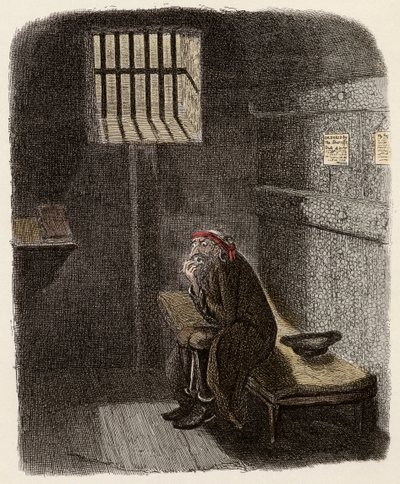 Fagin in the condemned cell - Illustration for 