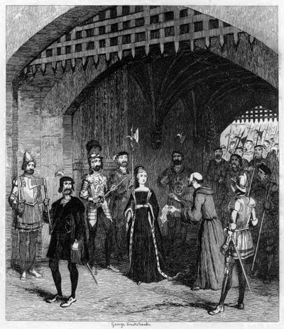 Feckenham Offering Lady Jane Grey a Pardon on Her Way to Trial by George Cruikshank