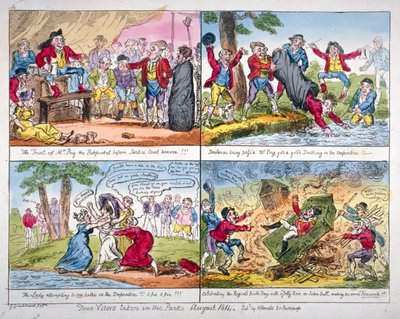 Four views taken in the parks by George Cruikshank