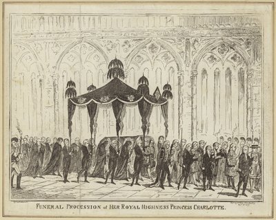 Funeral Procession of Her Royal Highness Princess Charlotte by George Cruikshank