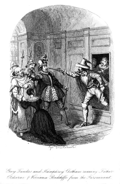 Guy Fawkes and Humphrey Chetham by George Cruikshank