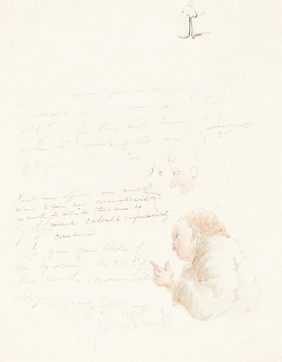 Half-Length of a Lawyer and Other Sketches by George Cruikshank