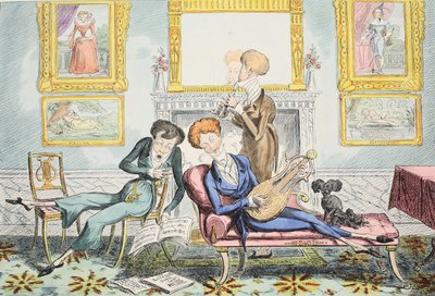 Hummingbirds or A Dandy Trio, pub. 1835 by George Cruikshank