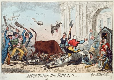 Hunting the Bull by George Cruikshank