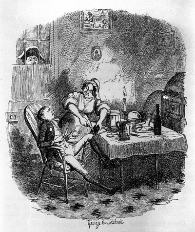 Illustration for Oliver Twist by Charles Dickens, by George Cruikshank by George Cruikshank