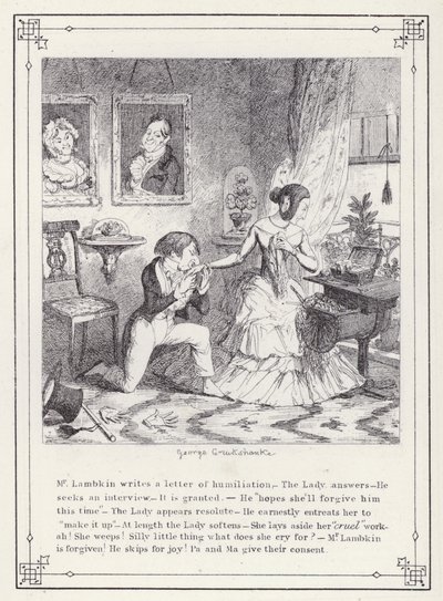 Illustration for The Bachelor’s Own Book, or The Progress of Mr Lambkin (Gent) by George Cruikshank