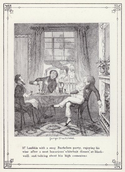 Illustration for The Bachelor’s Own Book, or The Progress of Mr Lambkin (Gent) by George Cruikshank