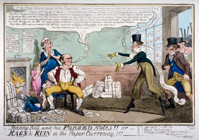 Johnny Bull and his forged notes!!! by George Cruikshank